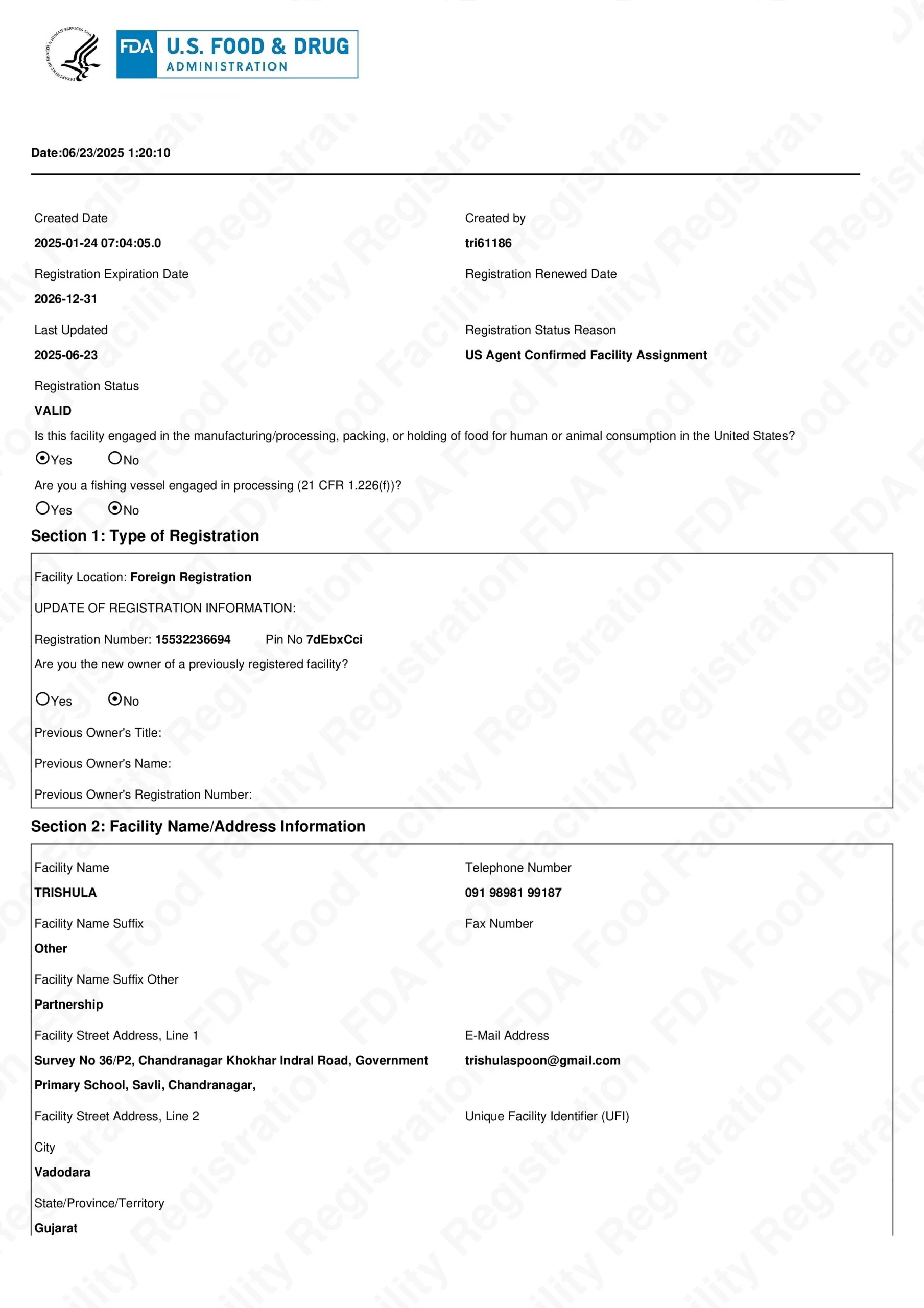 Us Food And Drug Administration Certification Img